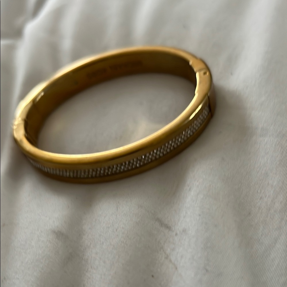 Michael Kors Gold Textured Bangle Bracelet